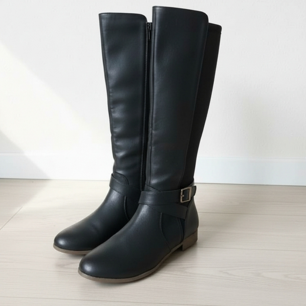 Dr Scholl's Rate Tall Black Knee-High Women's Riding Boots